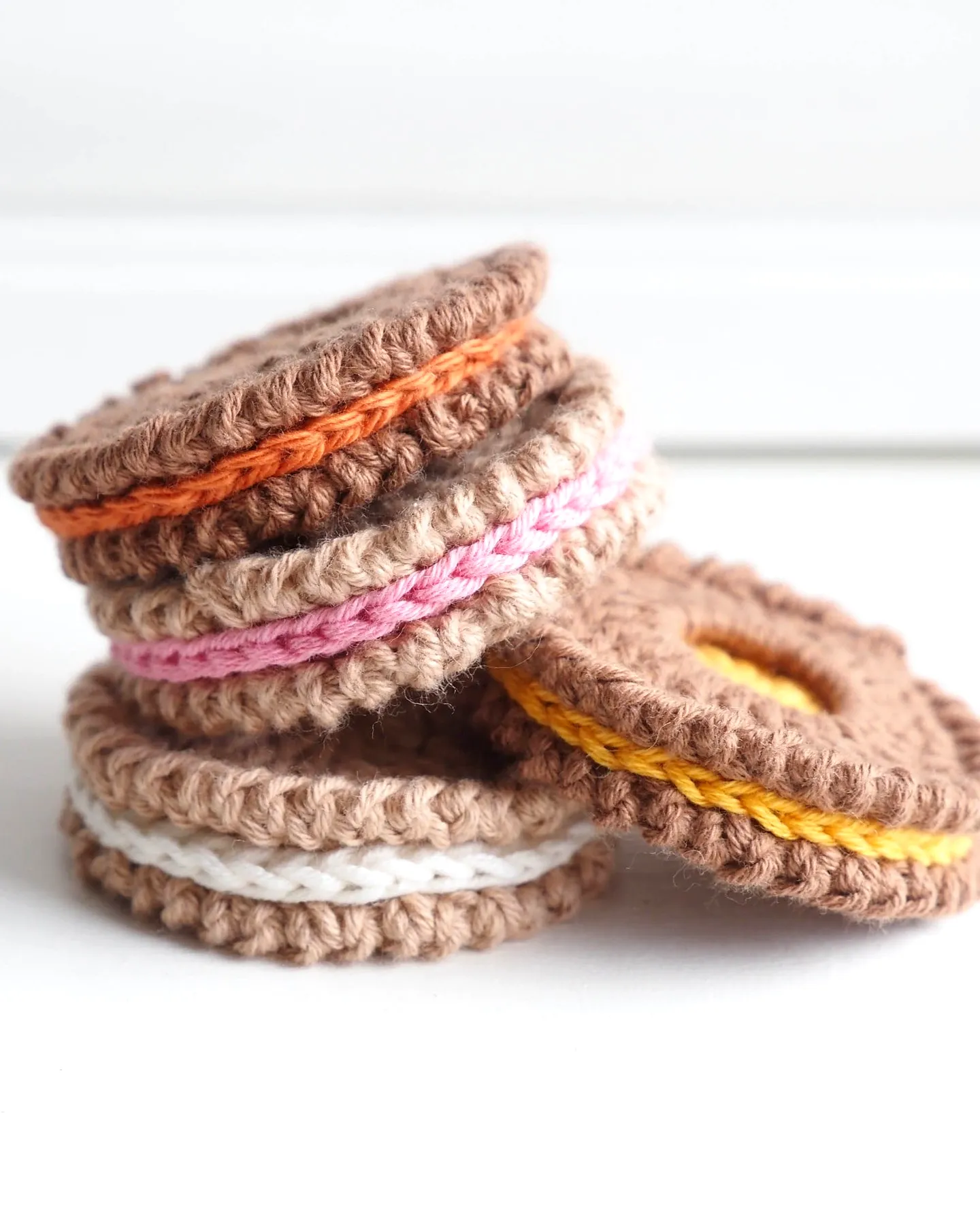 Adorable Colorful Crochet Cookie Set
