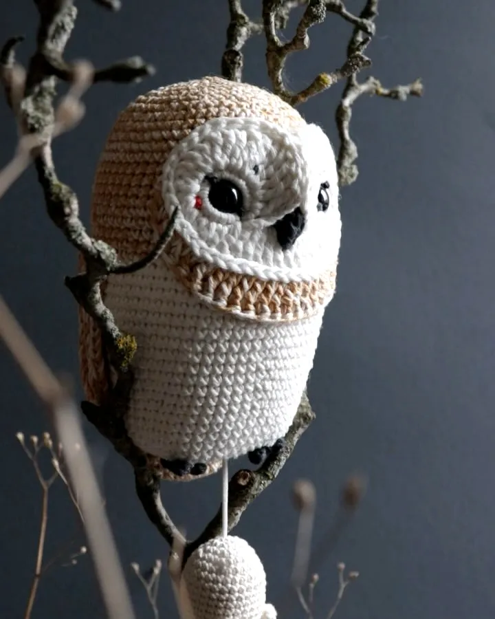 Adorable Crochet Bird Toy in Cream and Tan
