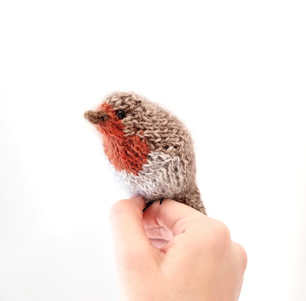 Adorable Crochet Bird Toy in Earthy Tones