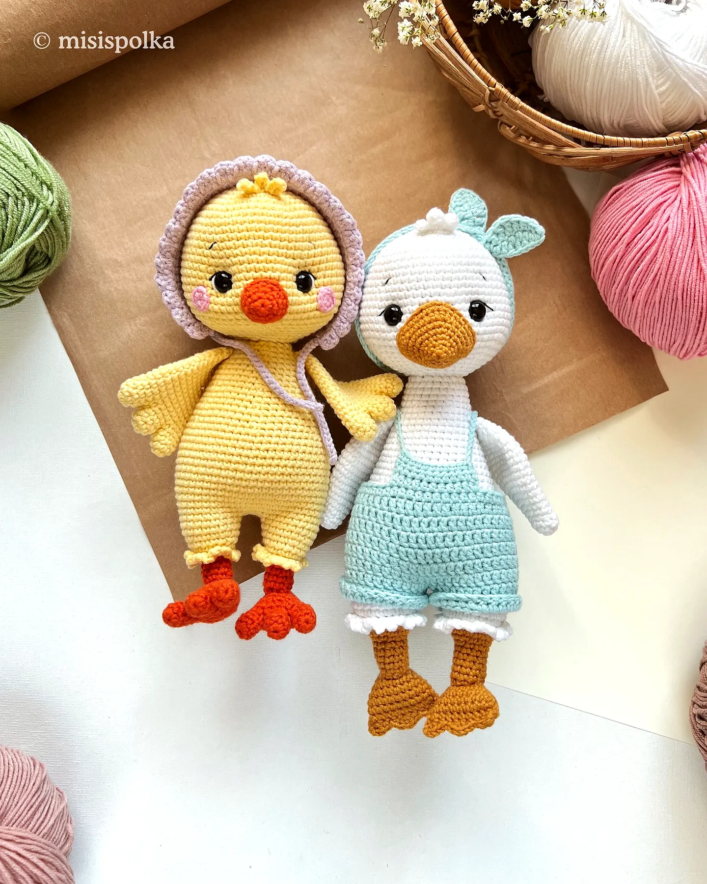 Adorable Crochet Bird Toy Set Featuring Cute Chick and Duck