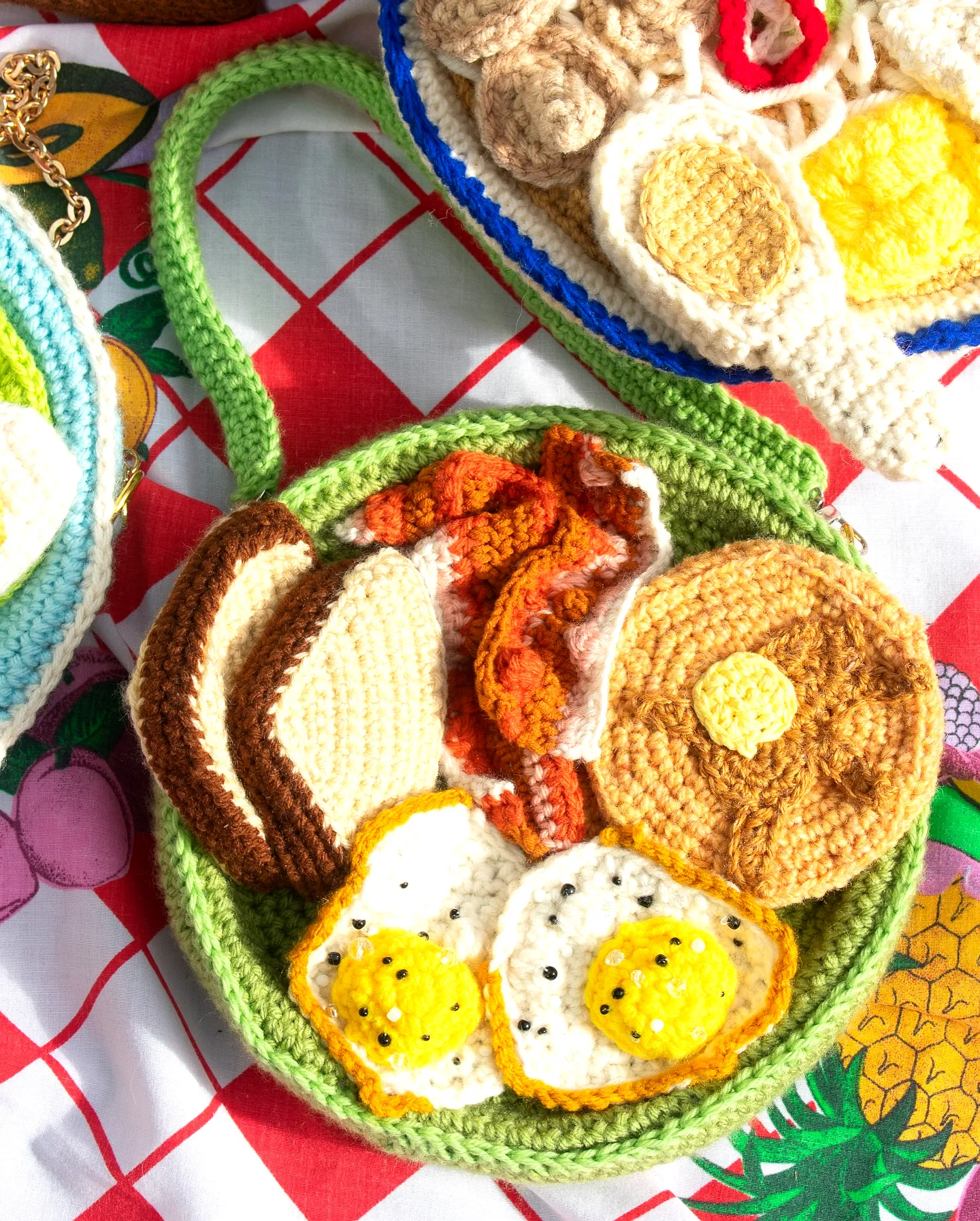 Adorable Crochet Breakfast Set in Colorful Yarn Design