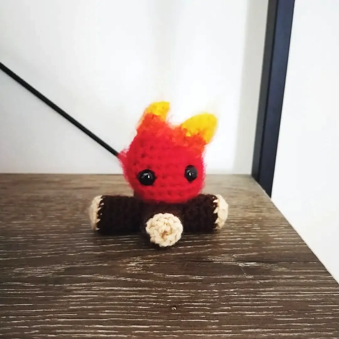 Adorable Crochet Campfire in Vibrant Colors