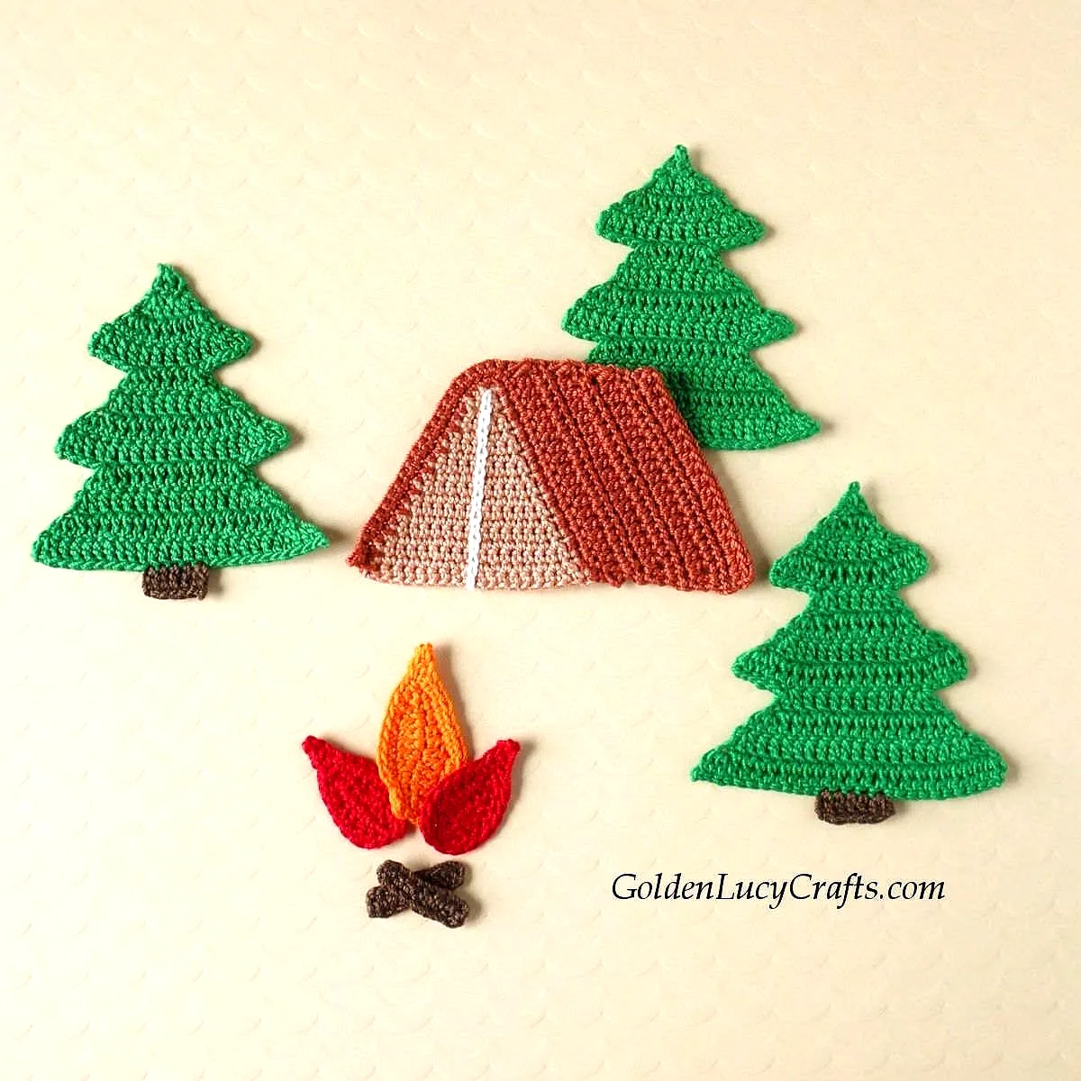 Adorable Crochet Campfire Set in Vibrant Colors for All Levels