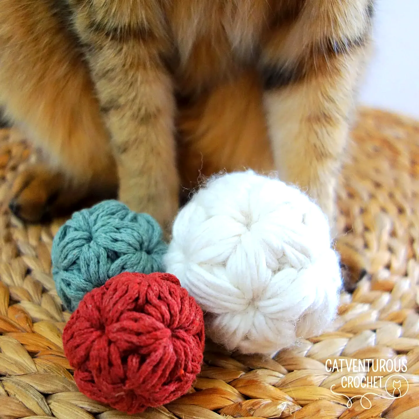 Adorable Crochet Cat Toy in Cozy Colors for Easy Crafting