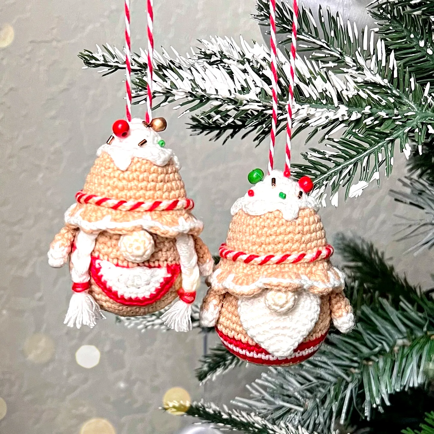 Adorable Crochet Christmas Ornament in Gingerbread Style