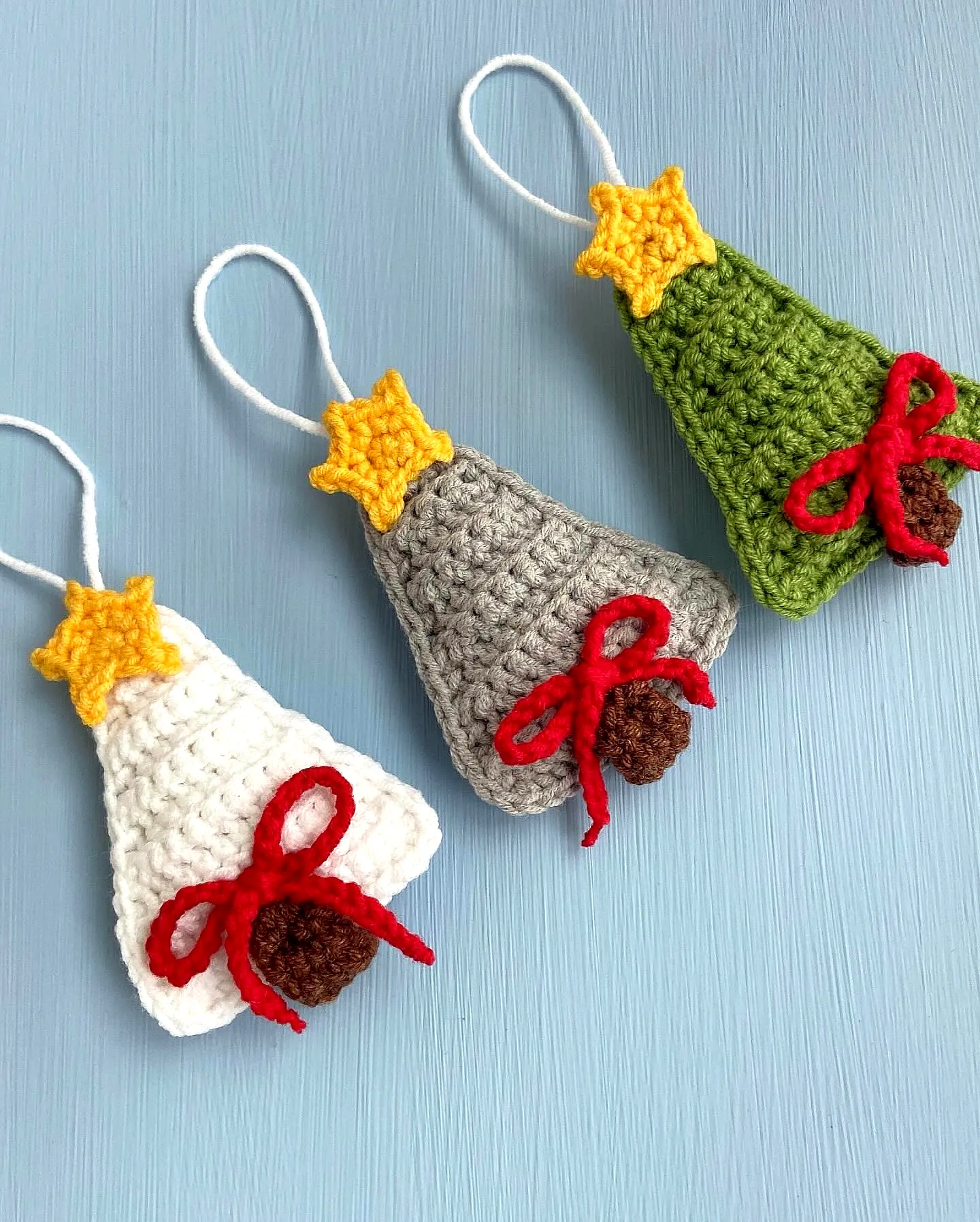 Adorable Crochet Christmas Ornaments in Vibrant Colors