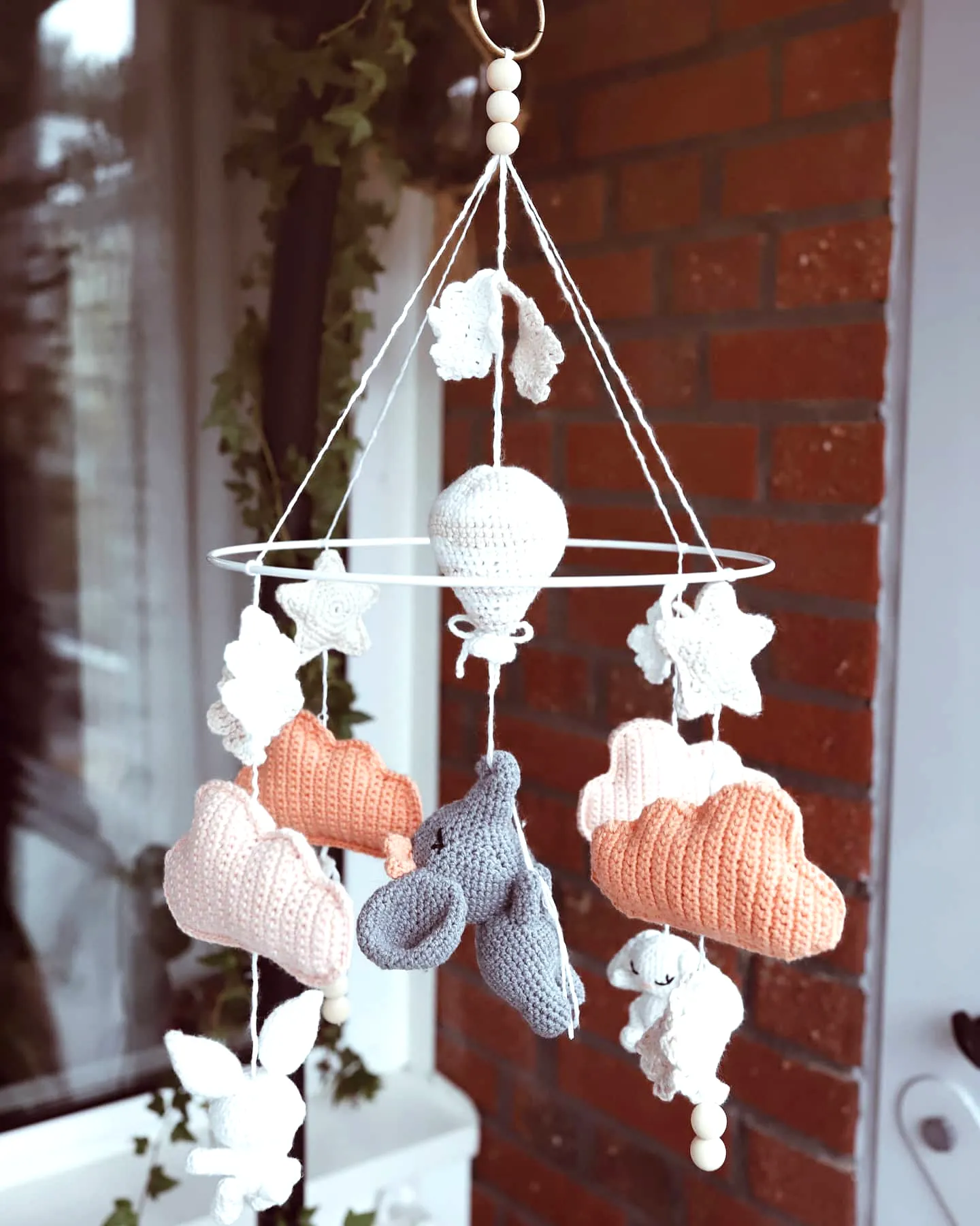 Adorable Crochet Crib Mobile in Pastel Colors and Charming Shapes