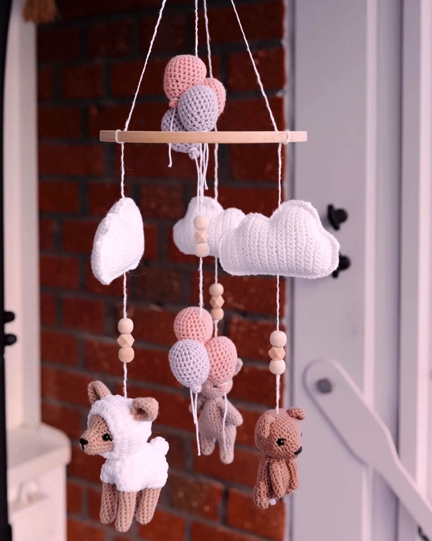 Adorable Crochet Crib Mobile in Soft Pastels with Animals