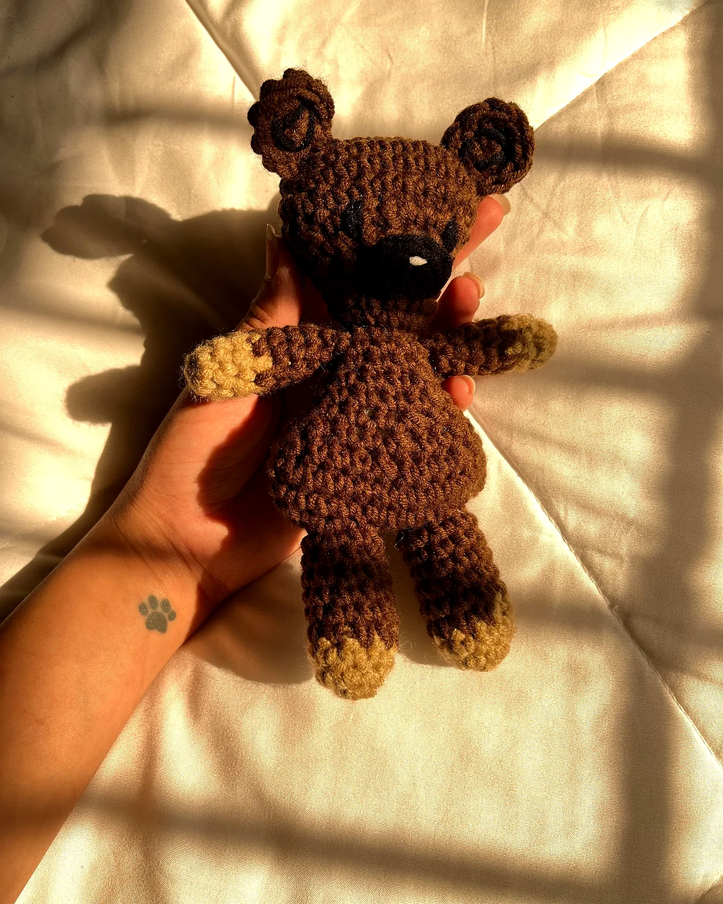Adorable Crochet Dog Toy in Plush Bear Shape for Pets