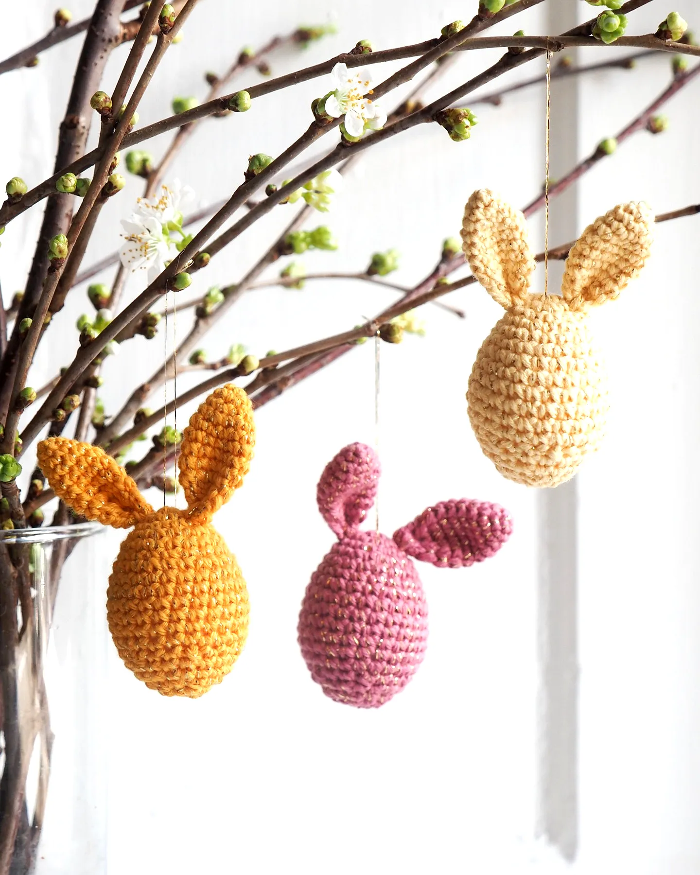 Adorable Crochet Easter Egg Ornaments in Vibrant Colors