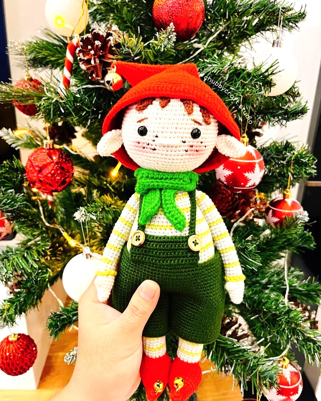 Adorable Crochet Elf in Colorful Design
