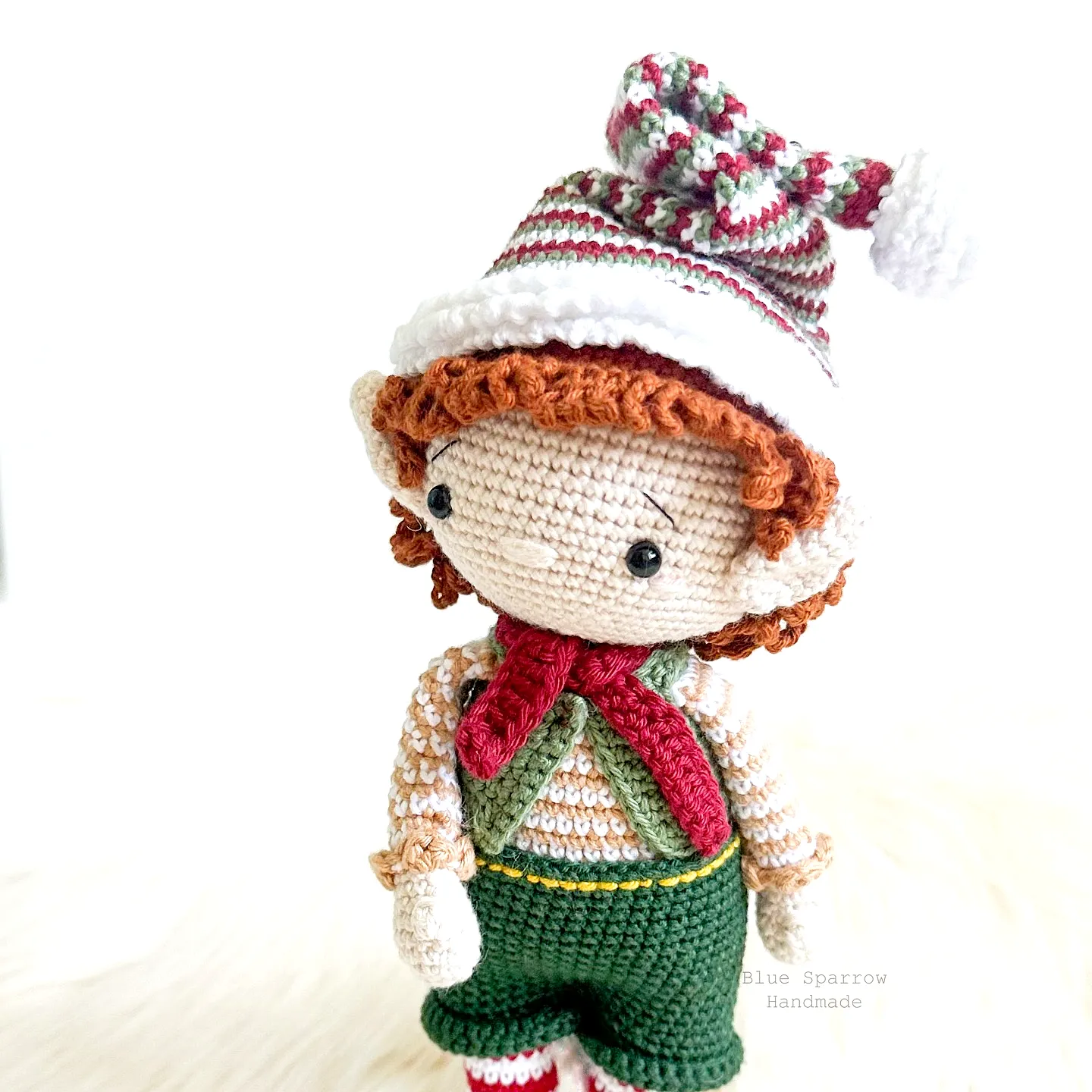 Adorable Crochet Elf in Colorful Outfit