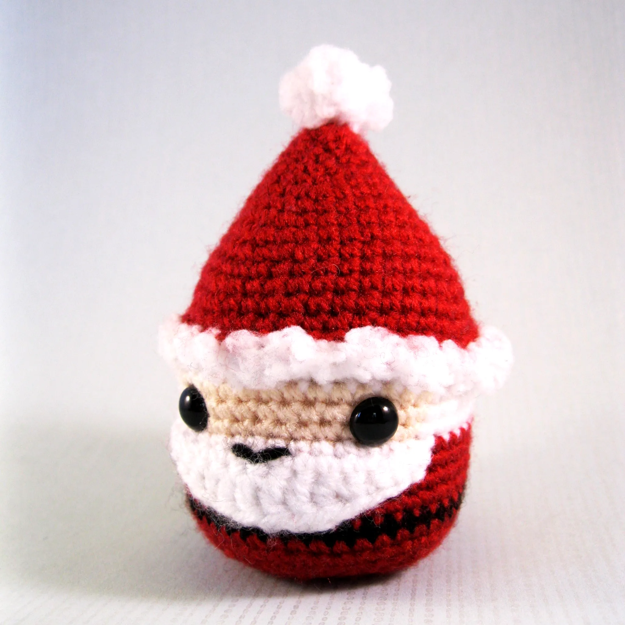 Adorable Crochet Elf in Vibrant Red and White