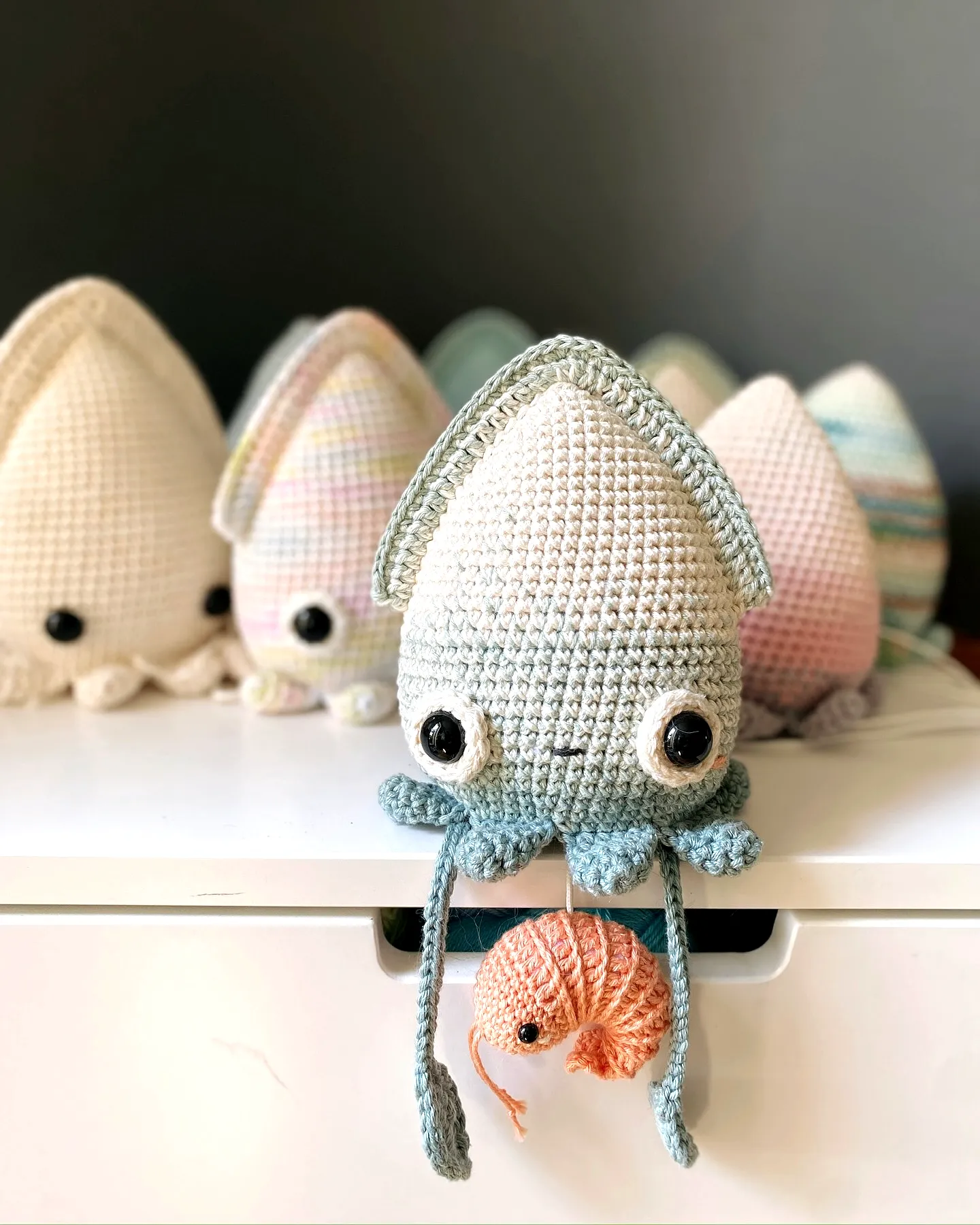Adorable Crochet Fish Toy in Soft Pastel Colors for Crafters