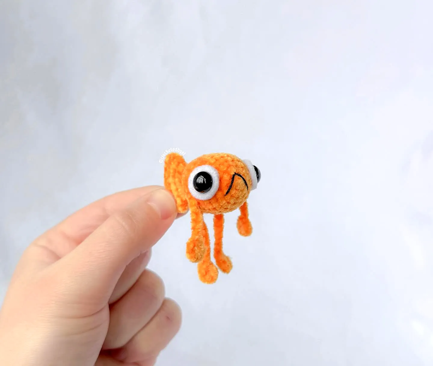 Adorable Crochet Fish Toy in Vibrant Orange for All Skill Levels