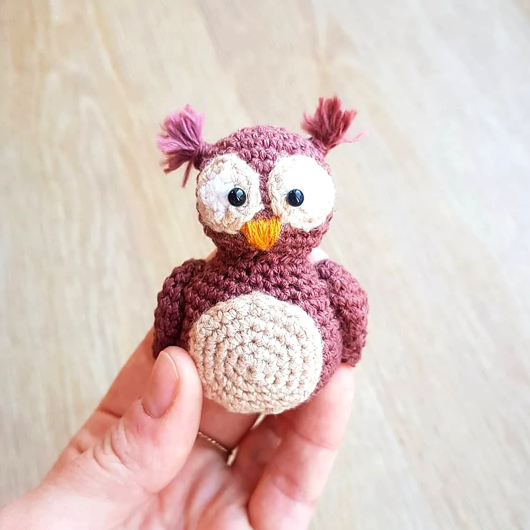 Adorable Crochet Forest Animal Owl Plushie in Vibrant Colors