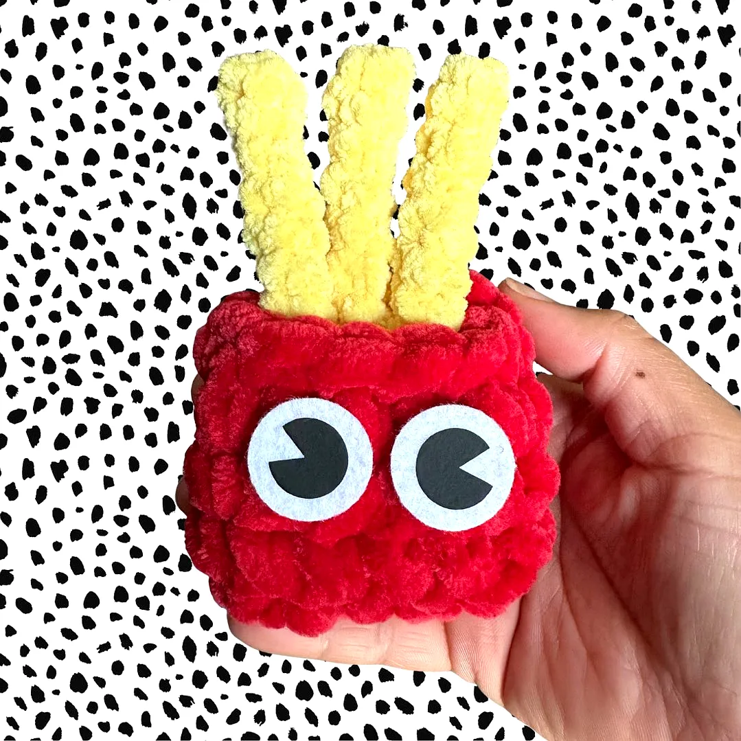 Adorable Crochet Fries Plush in Bright Colors