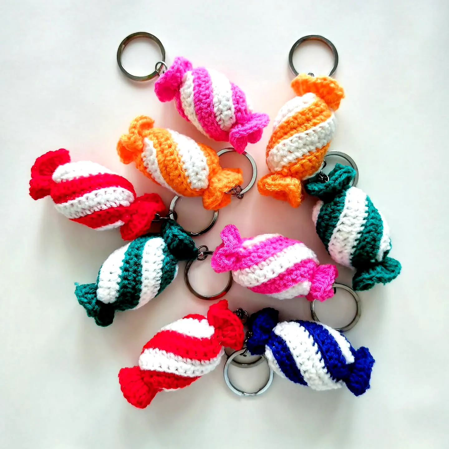 Adorable Crochet Keychain in Colorful Candy Design for Beginners