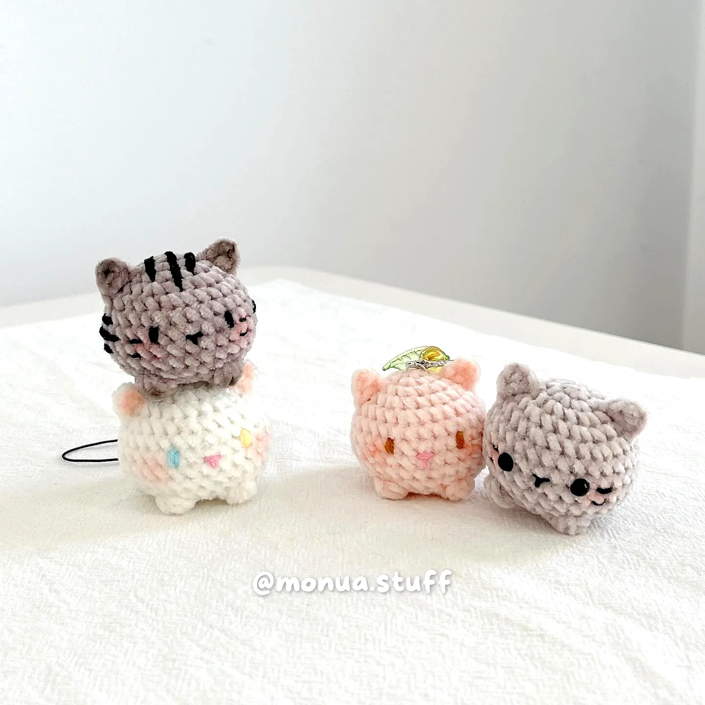Adorable Crochet Keychain in Pastel Animal Shapes for All Levels