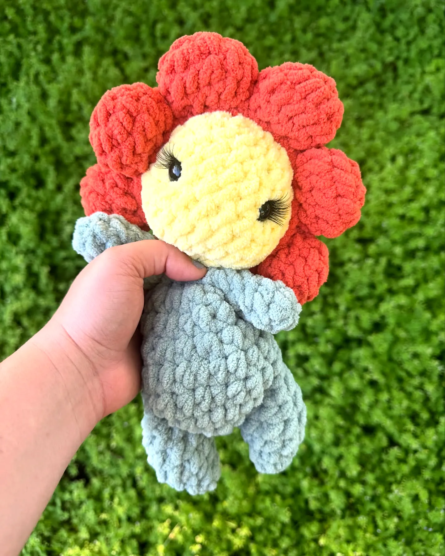 Adorable Crochet Lovey Flower in Vibrant Colors