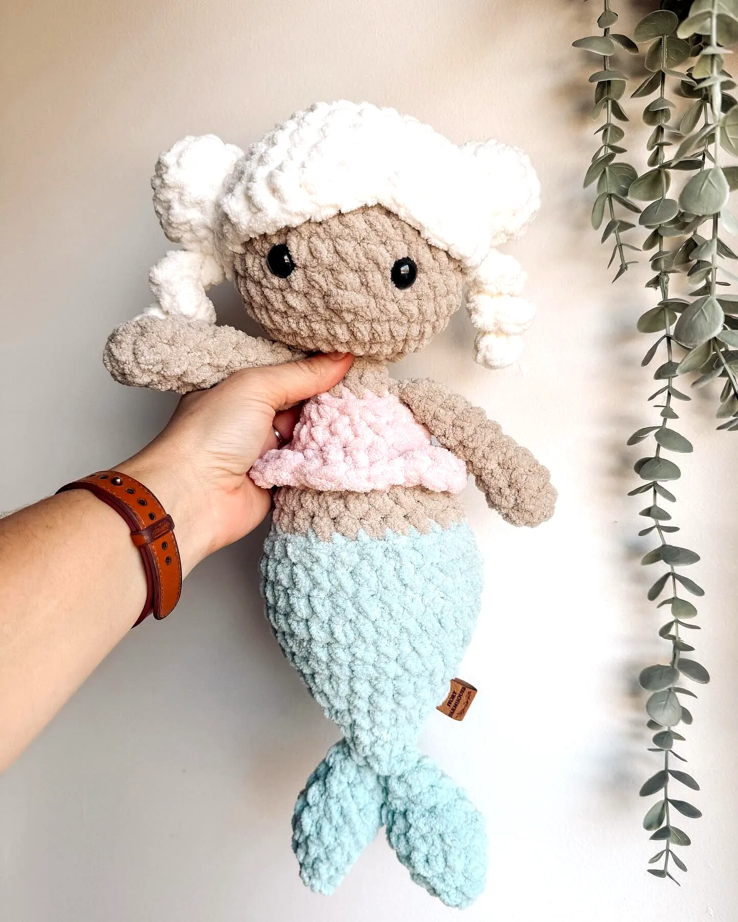 Adorable Crochet Mermaid Plush Doll in Colorful Chunky Yarn