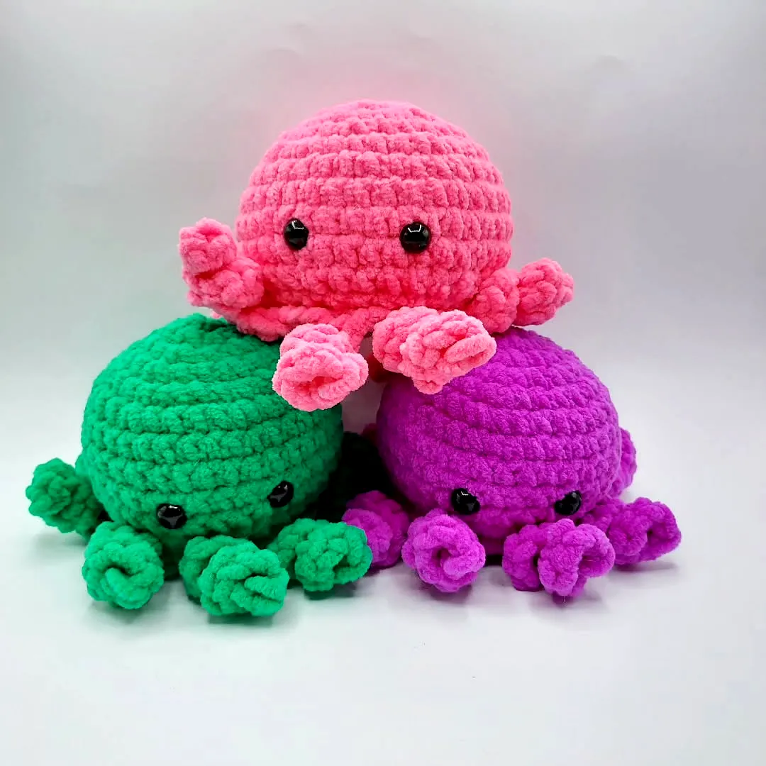 Adorable Crochet Octopus in Vibrant Colors