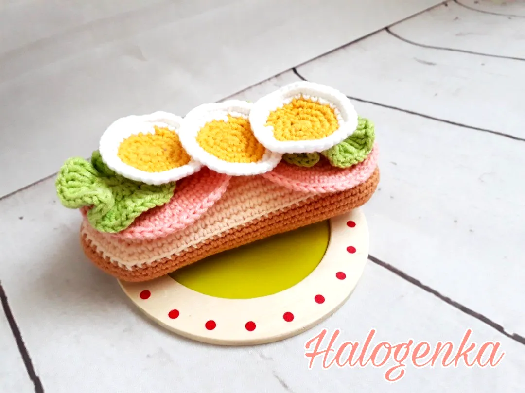Adorable Crochet Sandwich in Soft Pastel Colors