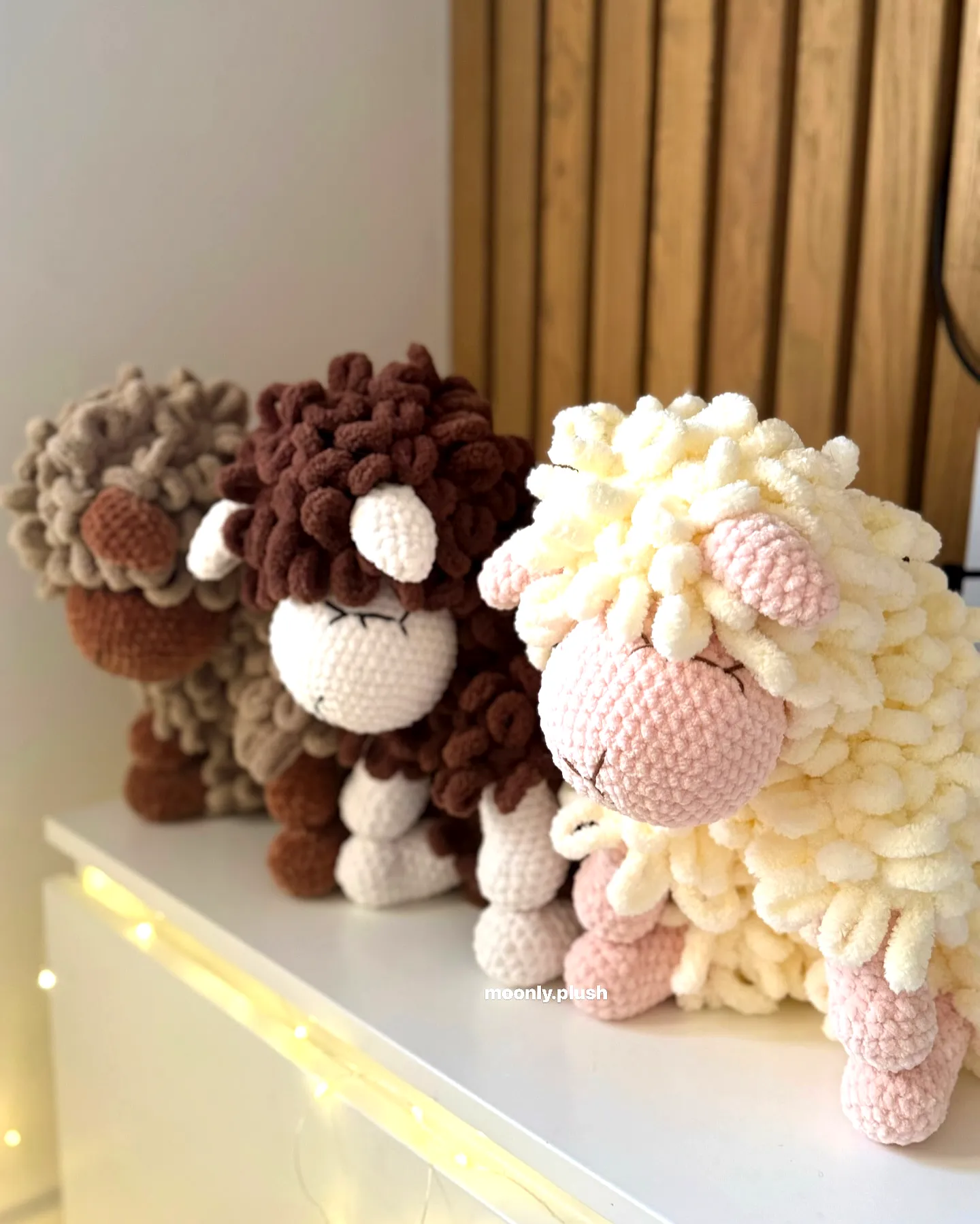 Adorable Crochet Stuffed Animal Sheep in Soft Pastel Colors