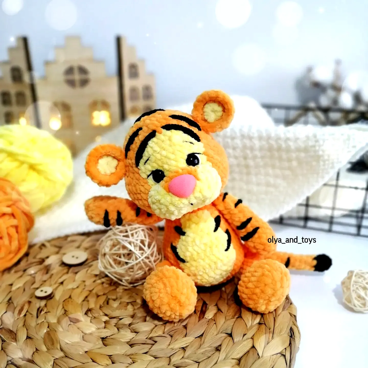 Adorable Crochet Stuffed Animal Tiger in Vibrant Colors