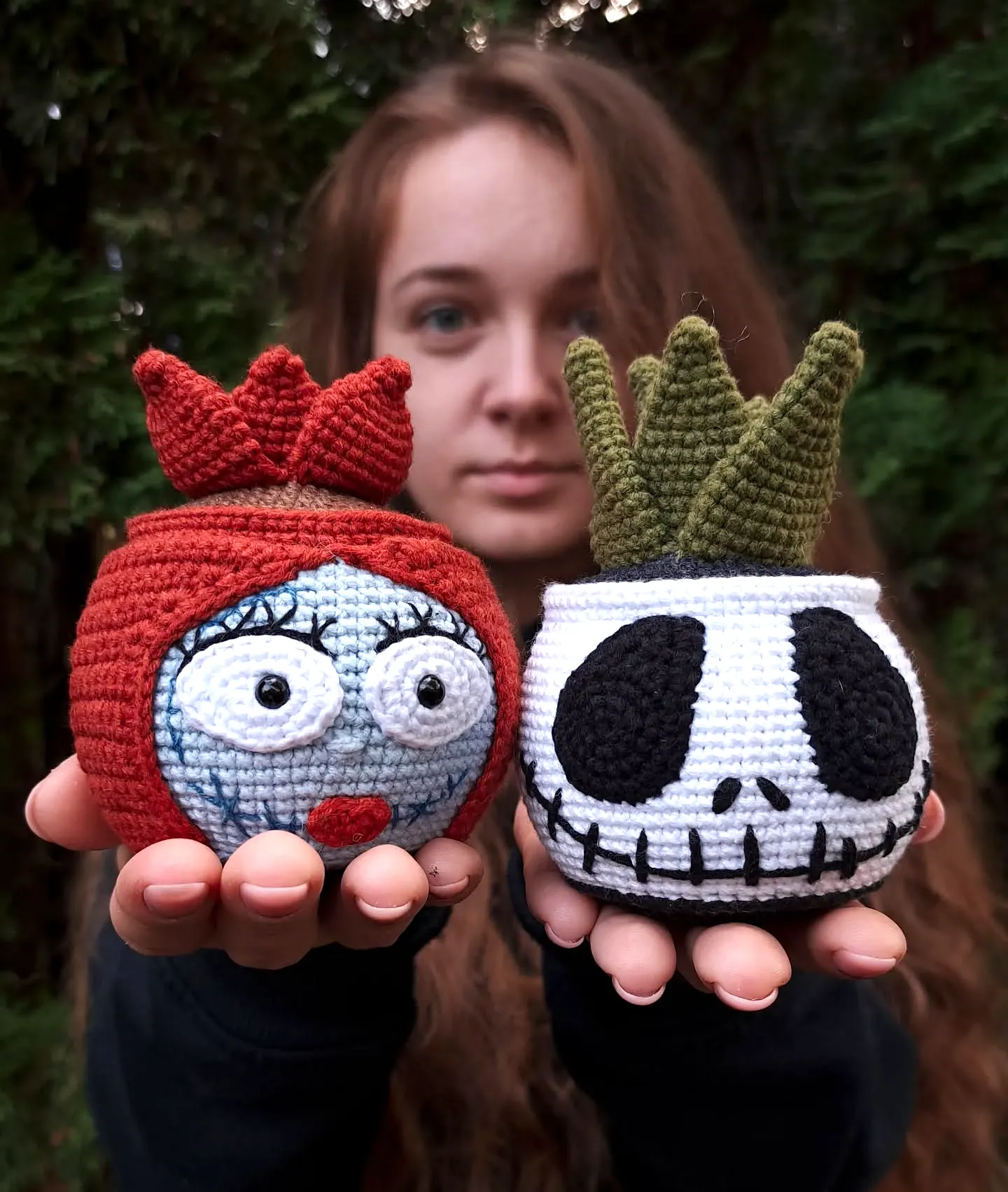 Adorable Crochet Succulent Set with Colorful Character Pots