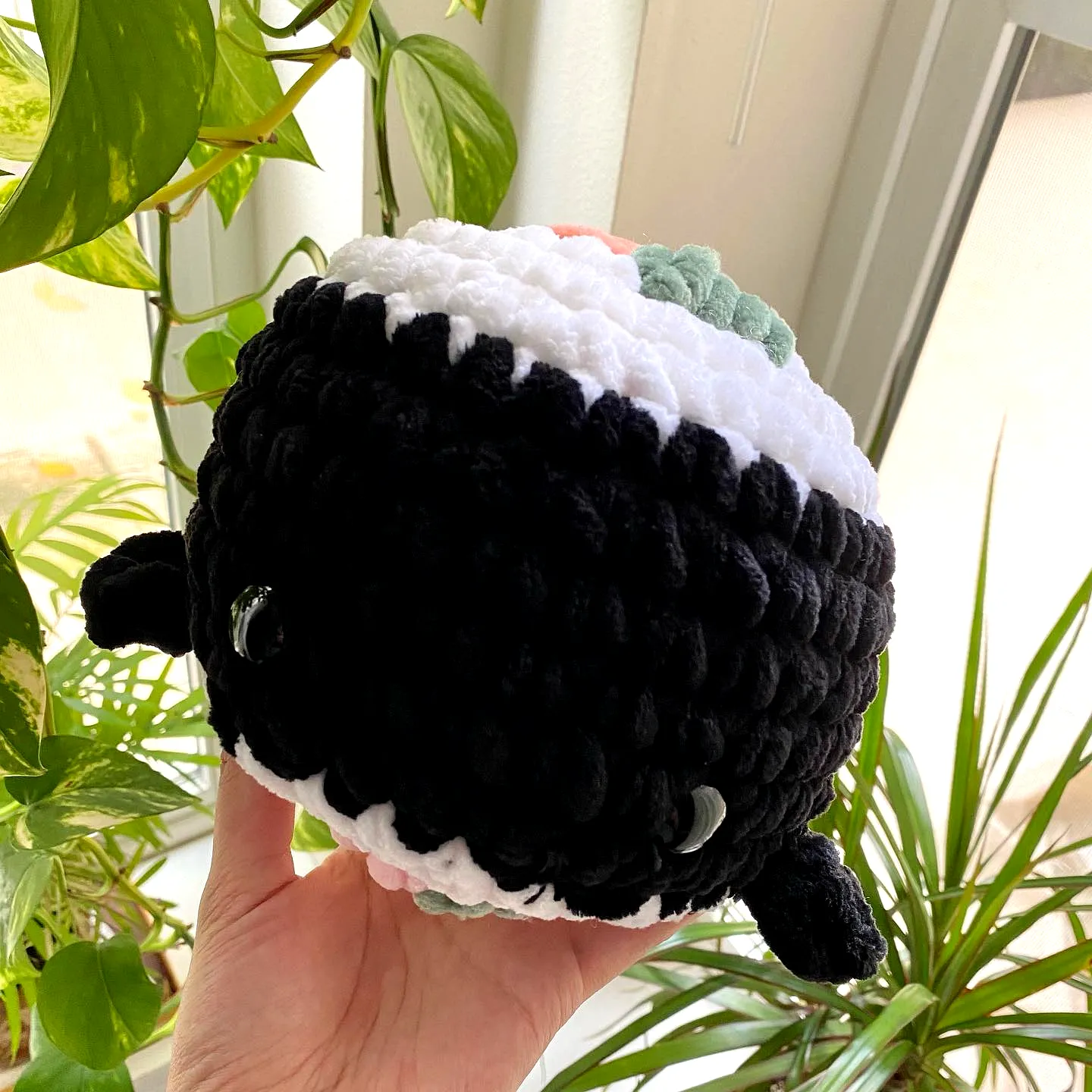 Adorable Crochet Sushi Plush Toy in Vibrant Colors
