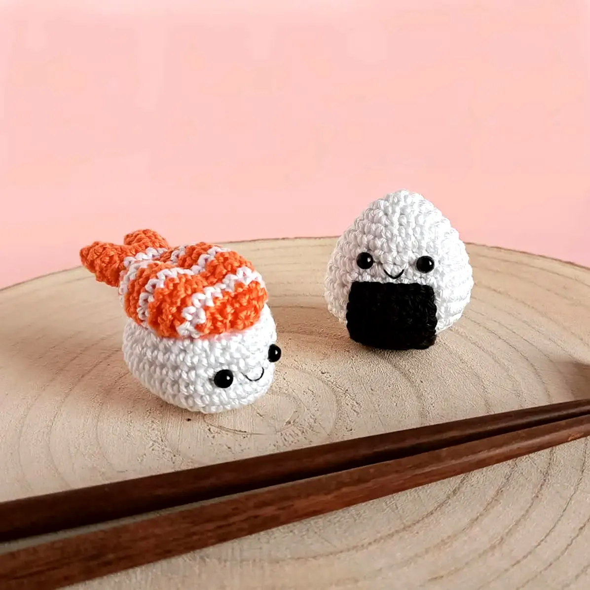 Adorable Crochet Sushi Set in Cheerful Colors for Beginners