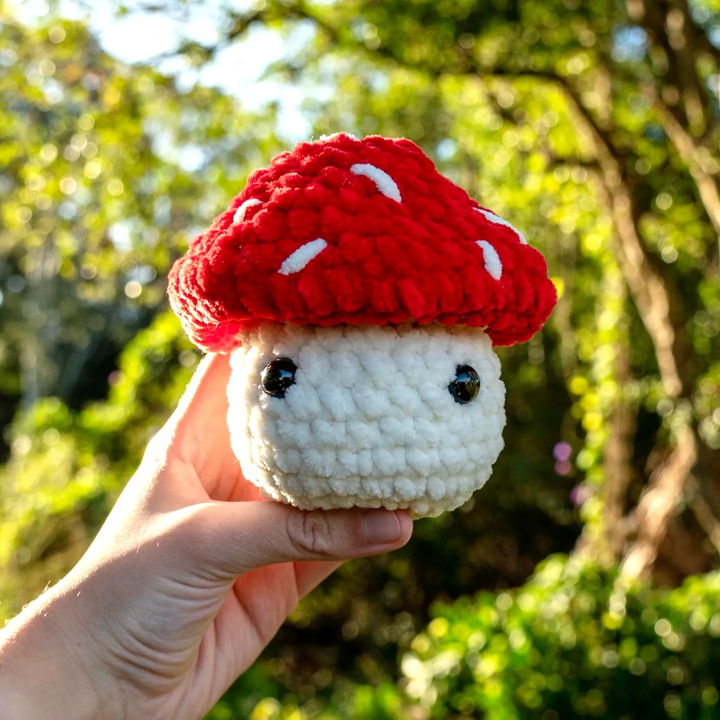 Adorable Crochet Toadstool in Vibrant Red and White