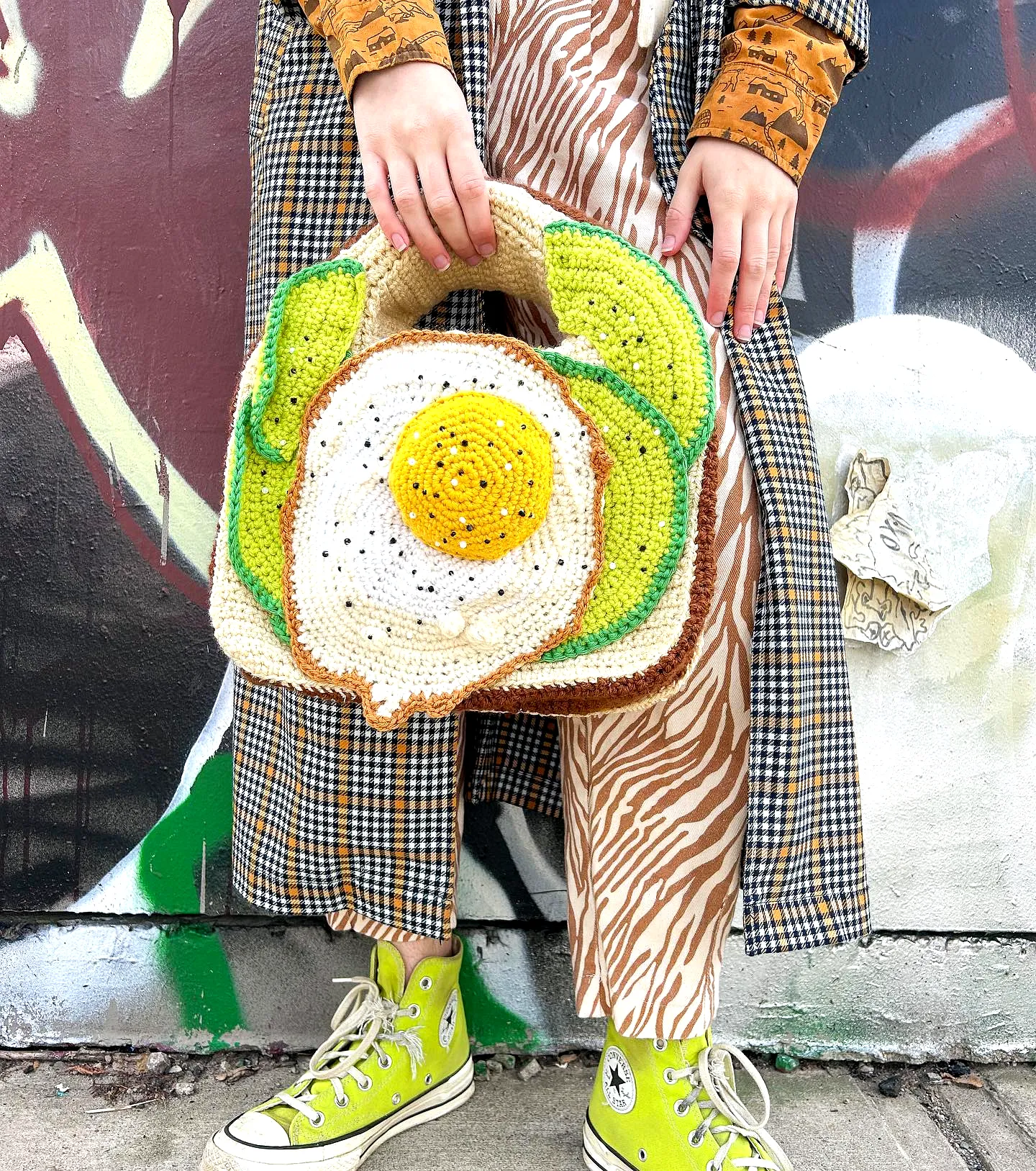 Adorable Crochet Toast Bag in Warm Colors