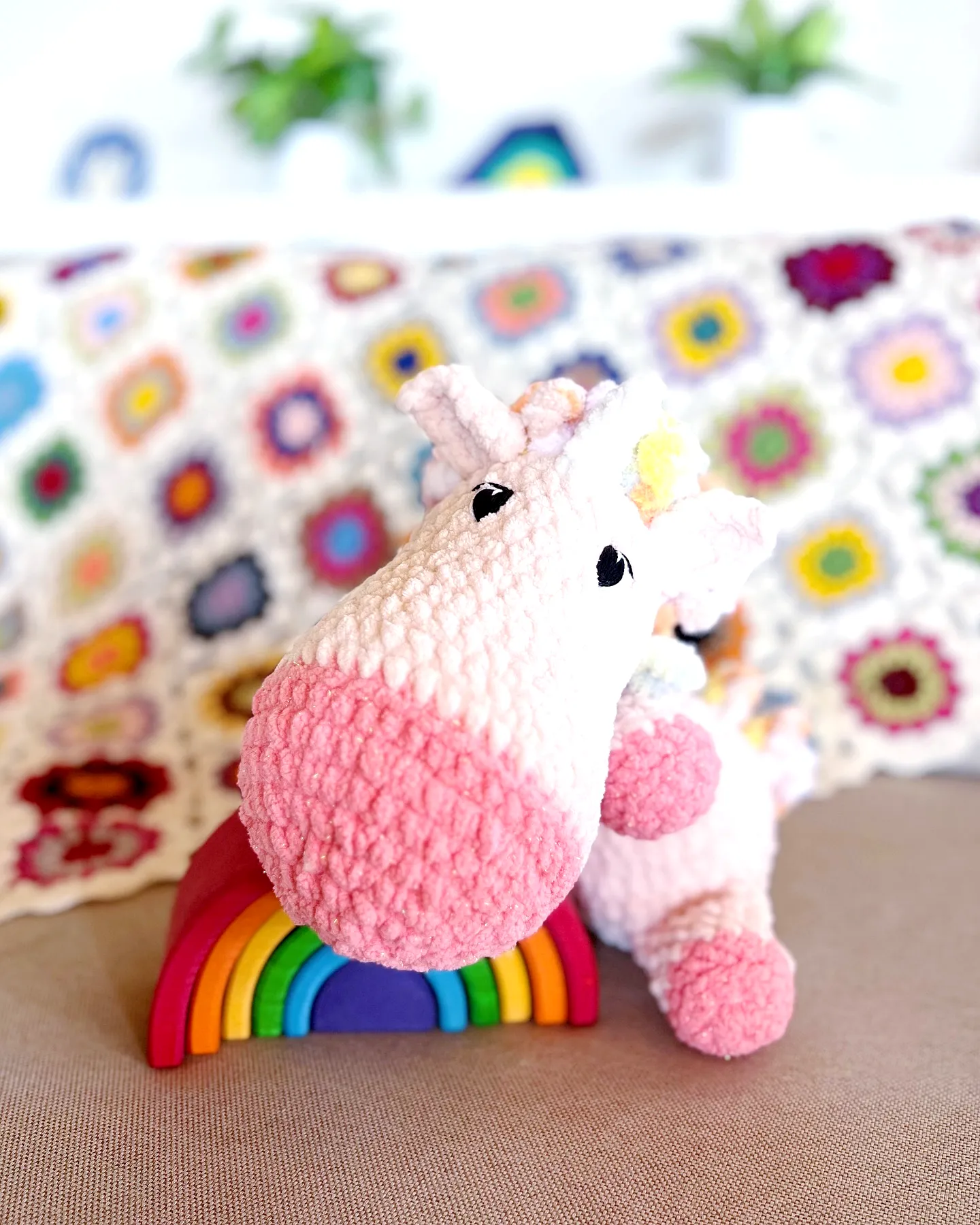 Adorable Crochet Unicorn in Soft Pastel Colors