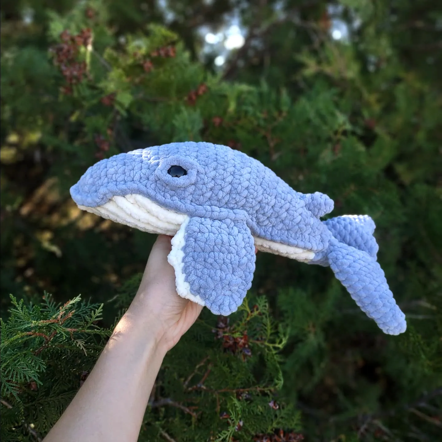 Adorable Crochet Whale in Soft Blue