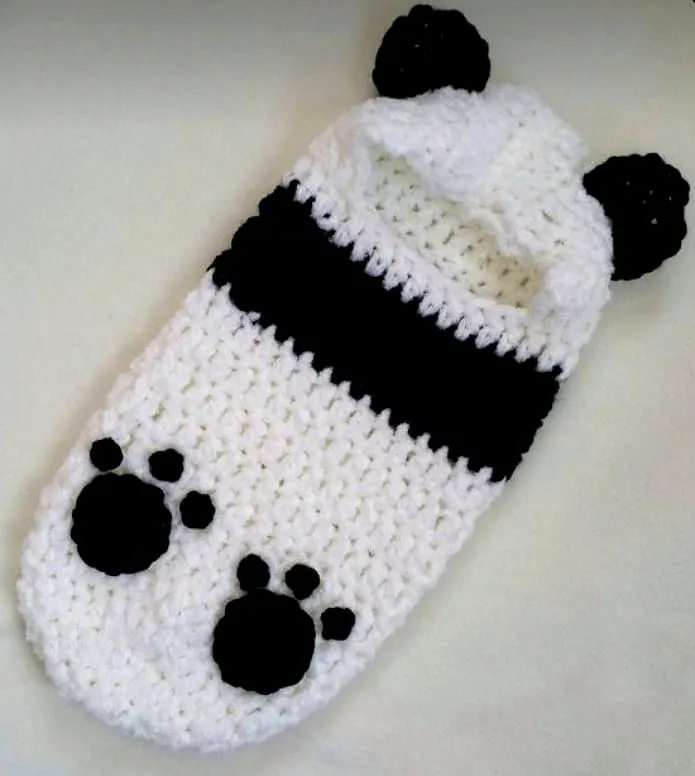 Adorable Easy Crochet Baby Cocoon in Playful Panda Style