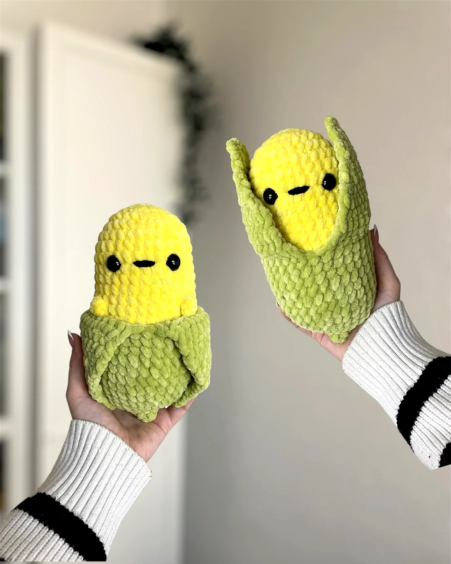 Adorable Easy Crochet Corn Plush in Bright Yellow and Green