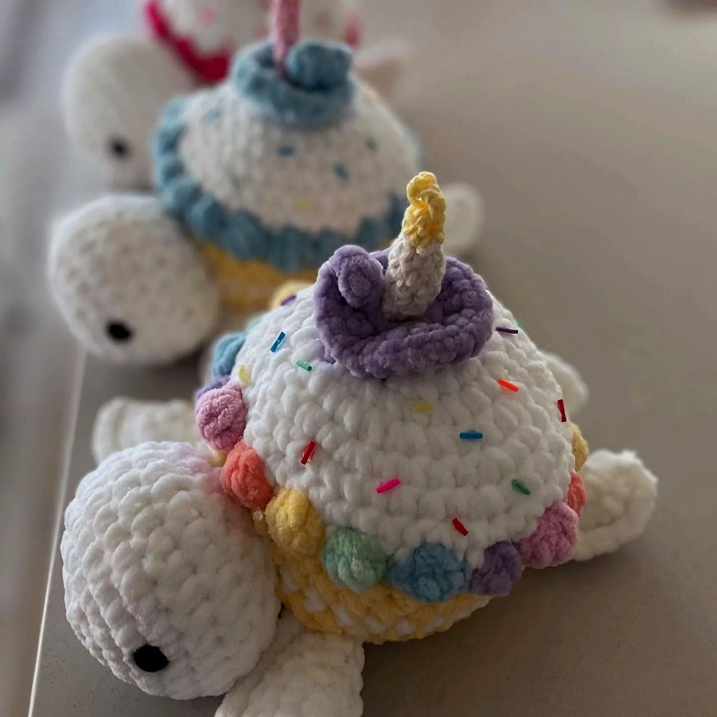 Adorable Easy Crochet Turtle in Pastel Colors with a Horn