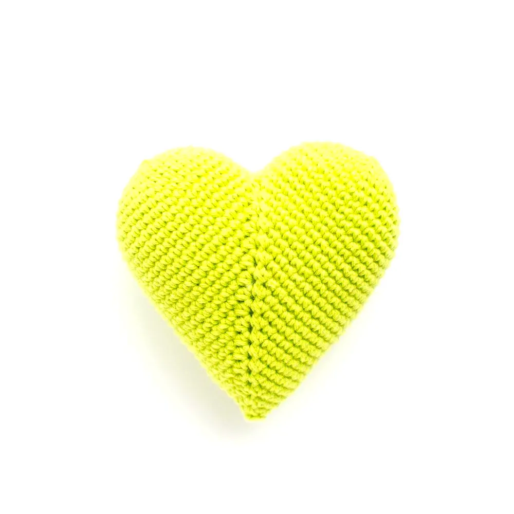 Adorable Lime Green Crochet Heart