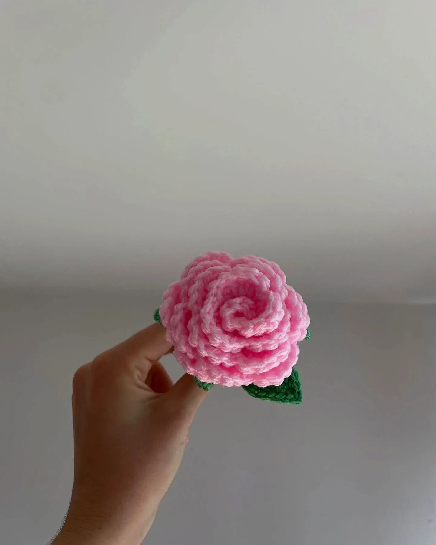 Charming Advanced Pink Crochet Flower with Layered Petals