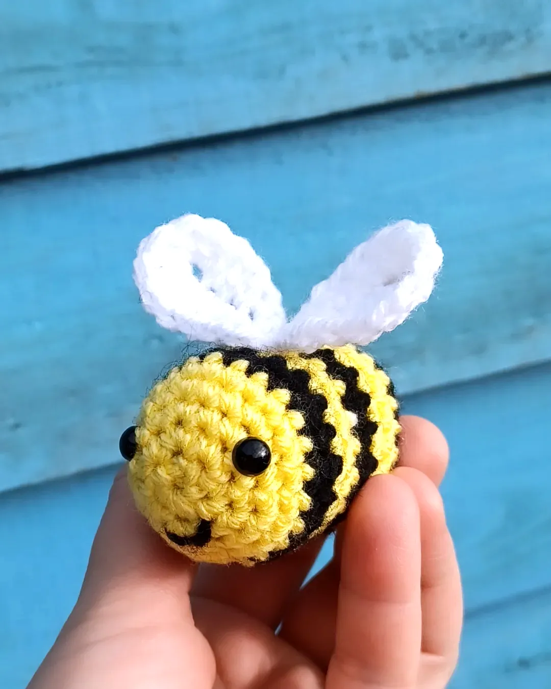 Charming Crochet Bee in Vibrant Yellow and Black
