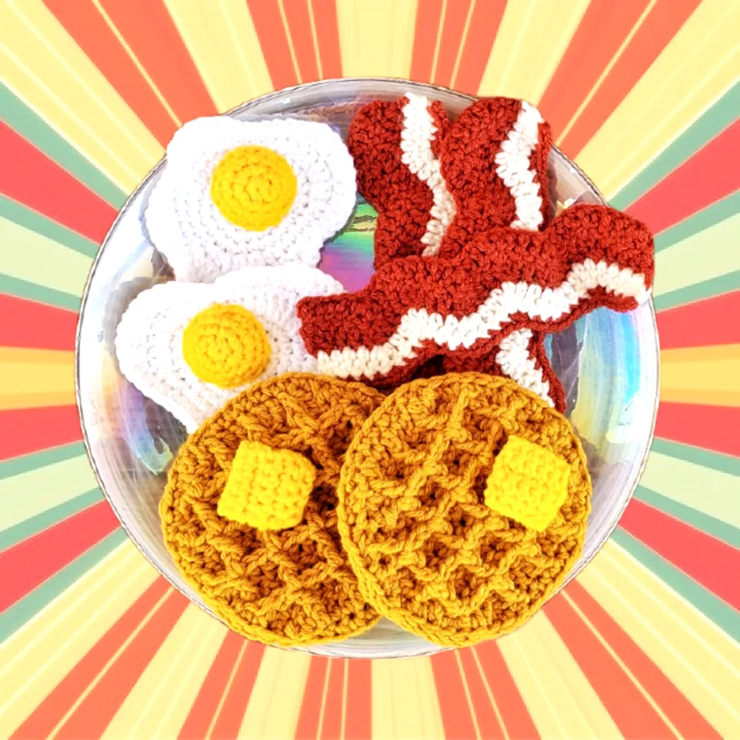 Charming Crochet Breakfast Set in Vibrant Colors