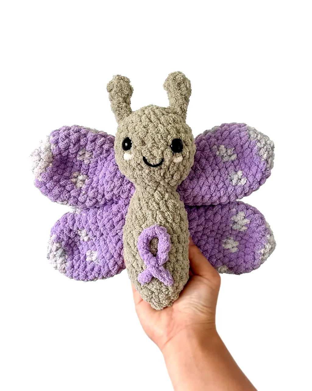 Charming Crochet Butterfly in Soft Purple