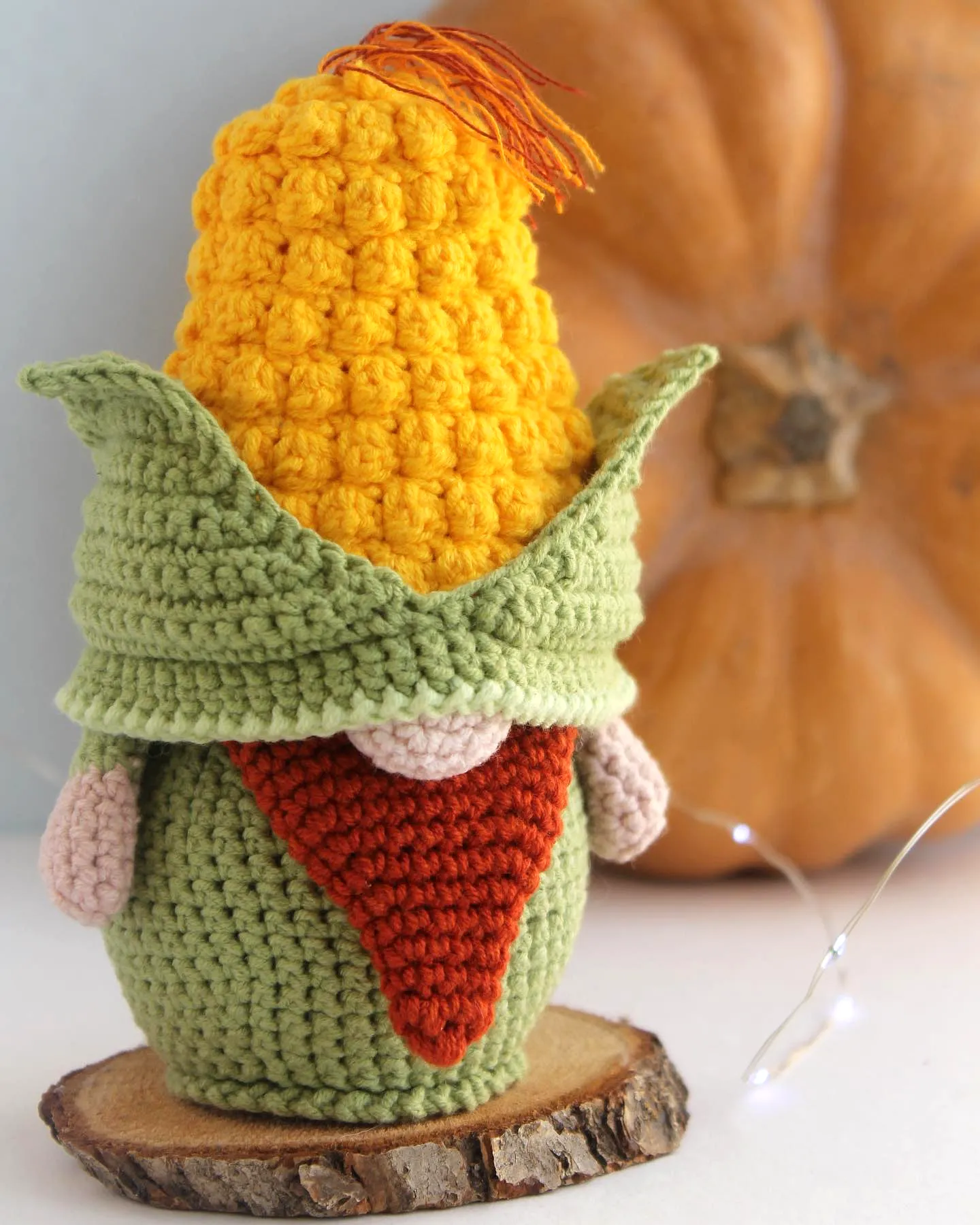 Charming Crochet Corn Gnome in Vibrant Colors