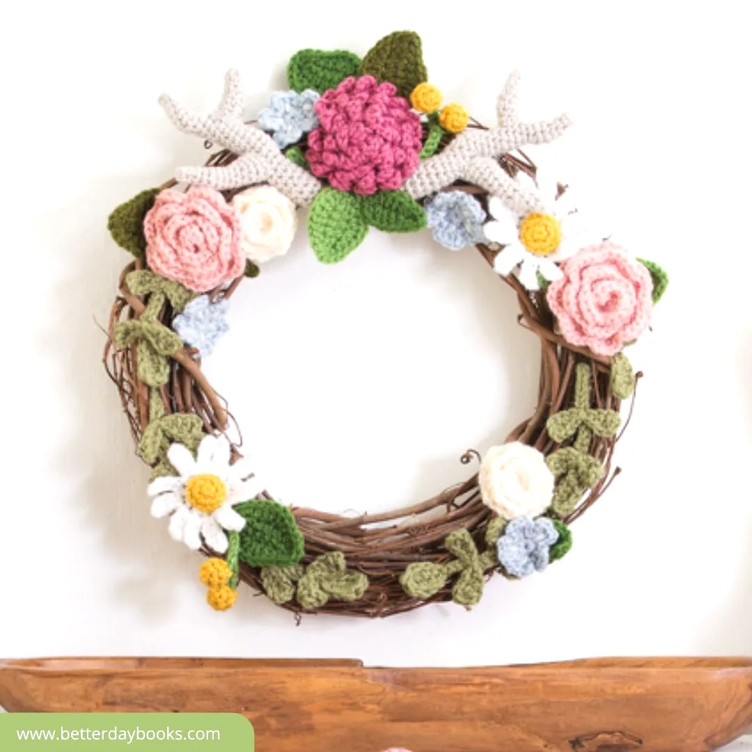 Charming Crochet Floral Wreath in Vibrant Colors