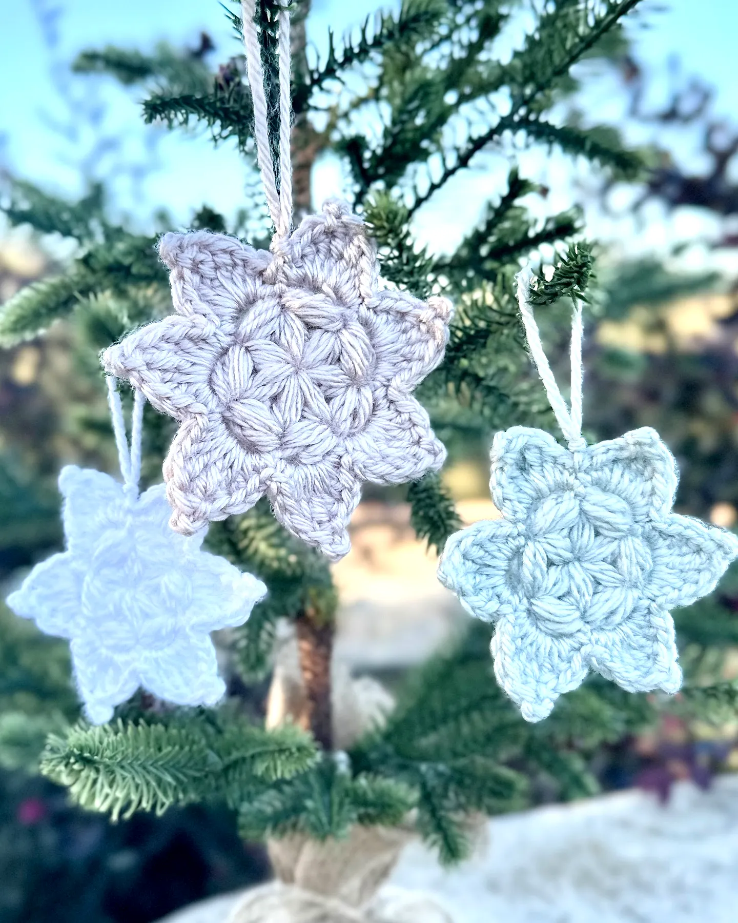 Charming Crochet Ornament Set in Soft Pastel Colors