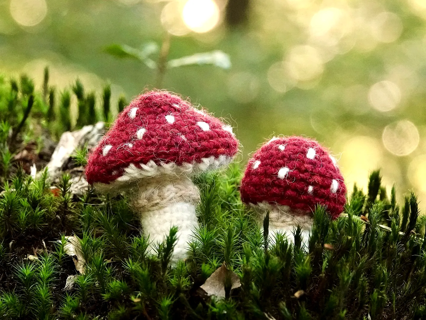 Charming Crochet Toadstool in Red and Beige