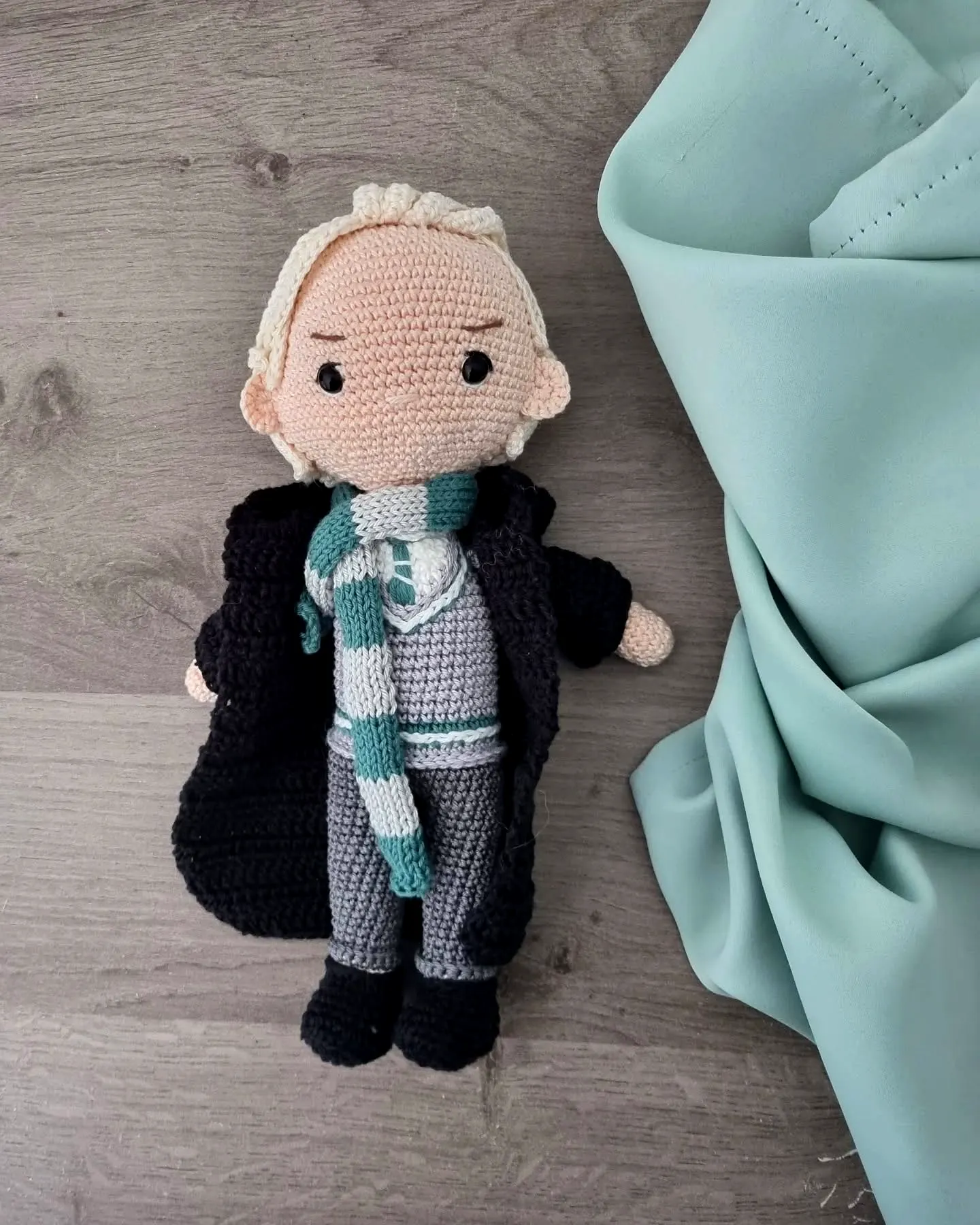 Charming Crochet Wizard Doll in Vibrant Yarn