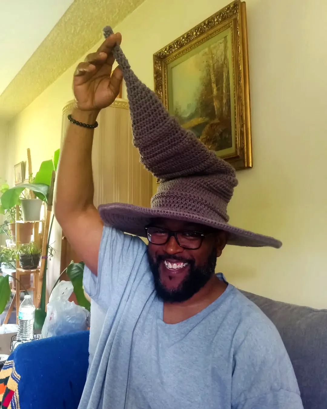 Charming Crochet Wizard Hat in Soft Brown